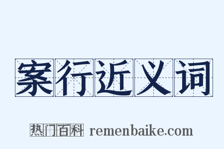 案行近义词是什么意思的图片